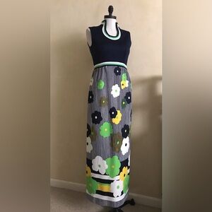 Stunning Vintage Leslie Fay Navy Knit Dress